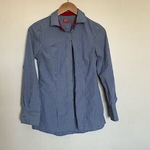Chik fil a Blue Checkered Shirt button down size XS uniform